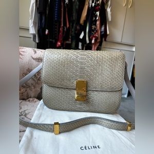 Celine box phyton medium bag. Limited edition